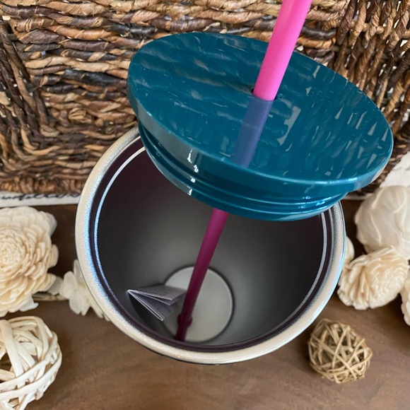 COLLECTION-Starbucks Hawaii Collection Palm Leaf Tropical Fruit Tumbler 24 Oz - Picture 4 of 5